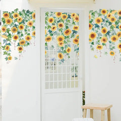 2pcs Removable Sunflower Wall Stickers for Home Decor