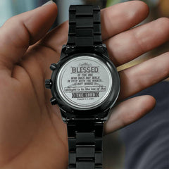 Blessed Is the One (Psalm 11-3 NIV) – Men's Chronograph Watch