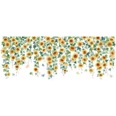 2pcs Removable Sunflower Wall Stickers for Home Decor