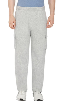 Men's Brushed Fleece Cargo Pants — Pull-On with Inner Drawstring