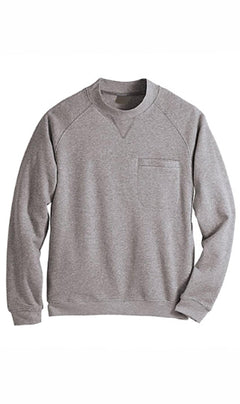 Men's 3-Pocket Fleece Sweatshirt with Raglan Seams-Brandy Journey
