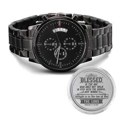 Blessed Is the One (Psalm 11-3 NIV) – Men's Chronograph Watch
